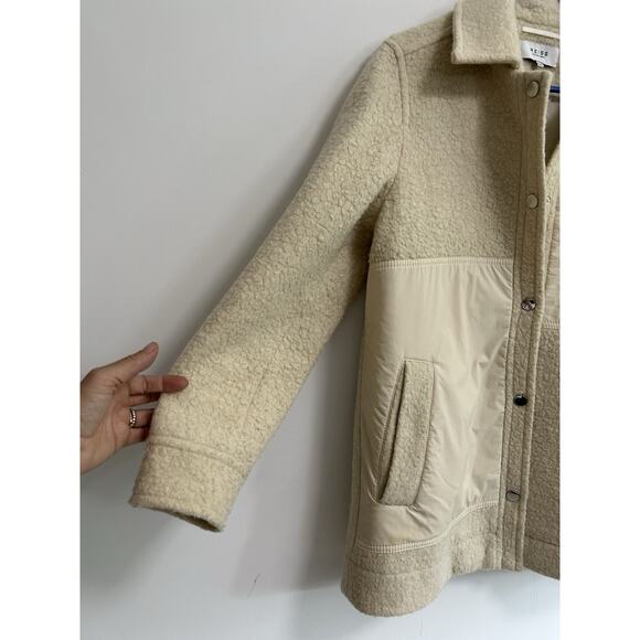 REISS LIO RELAXED FIT UTILITY JACKET in Wool Shirt Shacket SZ US4 SMALL Oversize - Picture 4 of 13